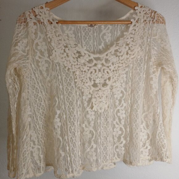 Hollister Tops - Hollister White lace top size small